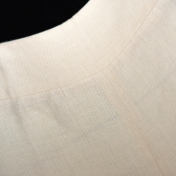 Pre Owned Max Mara Cream Linen Straight Leg Trousers M