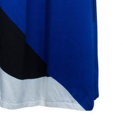 Pre Owned Max Mara Colorblock Silk Satin Dress L