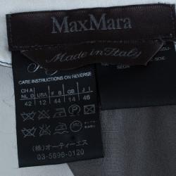 Pre Owned Max Mara Colorblock Silk Satin Dress L