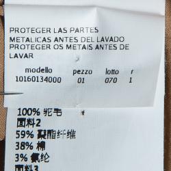 Pre Owned Max Mara Beige Camel Wool Belted Coat M