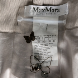 Pre Owned Max Mara Light Grey Cotton Lace-Up Back Detail Sleeveless Dress M