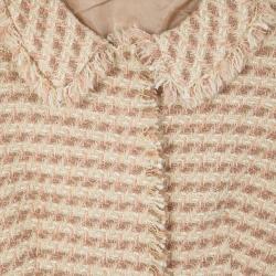 Pre Owned Max Mara Beige Tweed Jacket M