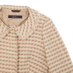 Pre Owned Max Mara Beige Tweed Jacket M