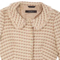 Pre Owned Max Mara Beige Tweed Jacket M
