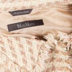 Pre Owned Max Mara Beige Tweed Jacket M