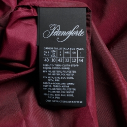 Pre Owned Max Mara Burgundy Lurex Fil Coupe Maxi Skirt M