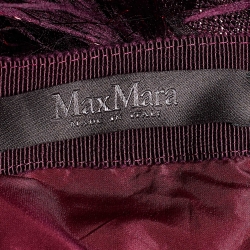 Pre Owned Max Mara Burgundy Lurex Fil Coupe Maxi Skirt M