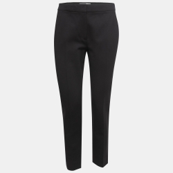 Max Mara Black Stretch Knit Tailored Trousers M