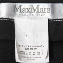 Max Mara Black Stretch Knit Tailored Trousers M