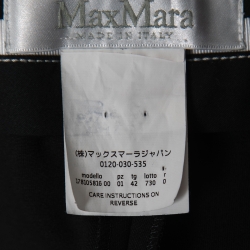 Max Mara Black Stretch Knit Tailored Trousers M