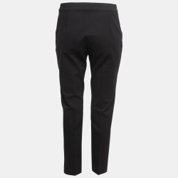 Max Mara Black Stretch Knit Tailored Trousers M