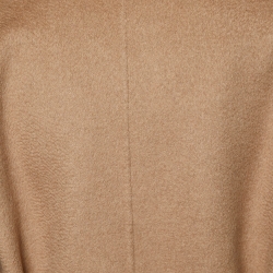 Max Mara Beige & Grey Camel & Wool Reversible Belted Overcoat L