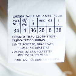 Pre Owned Max Mara Studio Off White Crepe Tapered Leg Pants S