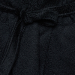 Pre Owned Max Mara Black Cashmere Belted Long Coat L