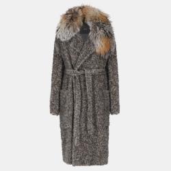MaxMara Women's Wool Single Breasted Coat Grey