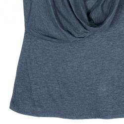 Pre Owned Max Mara Grey Cowl Neck Top M