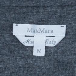 Pre Owned Max Mara Grey Cowl Neck Top M