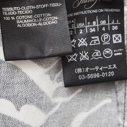 Max Mara Black/White Floral Print Cotton Flared Maxi Skirt XS