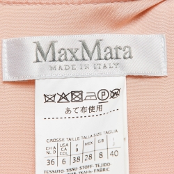 Max Mara Pink Wool Belted Midi Dress S