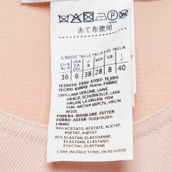 Max Mara Pink Wool Belted Midi Dress S