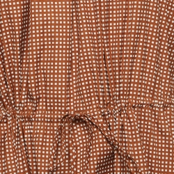Weekend Max Mara Brown Square Print Cotton Midi Dress M