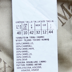 Pre Owned Max Mara Brown Camel Hair Manuela Belted Long Coat M