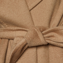 Pre Owned Max Mara Brown Camel Hair Manuela Belted Long Coat M