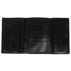 Max Mara Crocodile Print Leather Flap Wallet