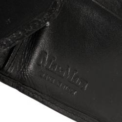 Max Mara Crocodile Print Leather Flap Wallet