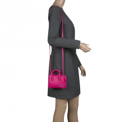 Pre Owned MCM Pink Leather X Mini Milla Crossbody Bag