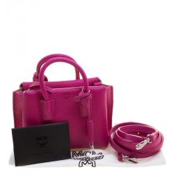 Pre Owned MCM Pink Leather X Mini Milla Crossbody Bag