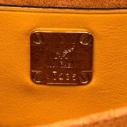MCM Brown Cognac Leather Berlin Shoulder Bag