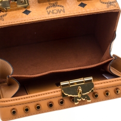 MCM Brown Cognac Leather Berlin Shoulder Bag