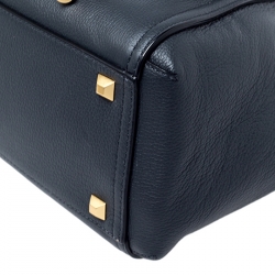 MCM Black Leather Milla Drawstring Shoulder Bag