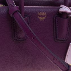 Pre Owned MCM Purple Leather X Mini Milla Crossbody Bag