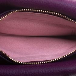Pre Owned MCM Purple Leather X Mini Milla Crossbody Bag
