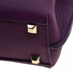 Pre Owned MCM Purple Leather X Mini Milla Crossbody Bag