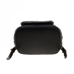 Pre Owned MCM Black Quilted Leather Stark Backpack