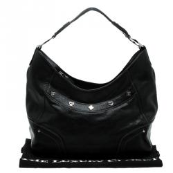 Pre Owned MCM Black Leather Hobo