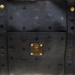 Pre Owned MCM Black PVC Visetos Shoulder Bag