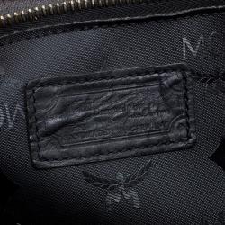 Pre Owned MCM Black PVC Visetos Shoulder Bag