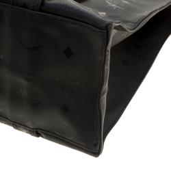 Pre Owned MCM Black PVC Visetos Shoulder Bag