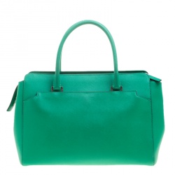 MCM Green Leather Convertible Tote