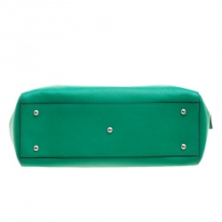 MCM Green Leather Convertible Tote