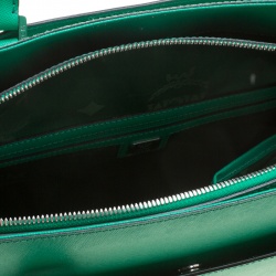 MCM Green Leather Convertible Tote