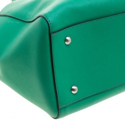 MCM Green Leather Convertible Tote