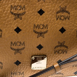 MCM Cognac Visetos Coated Canvas Crossbody Bag
