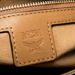 MCM Cognac Visetos Coated Canvas Crossbody Bag