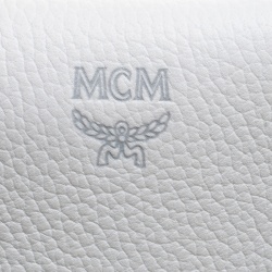 MCM White Leather Medium Milla Satchel