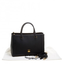 Pre Owned MCM Black Saffiano Leather Large Nuovo Tote